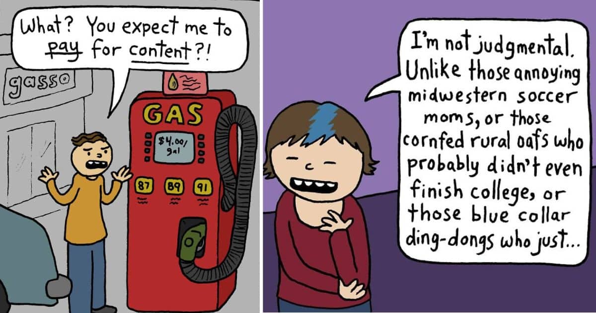 25 comics about various life situations and adds a twist to the end