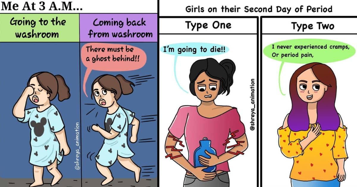 20 Shreya Animation Comics Shares Her Everyday Struggles Being a Girl