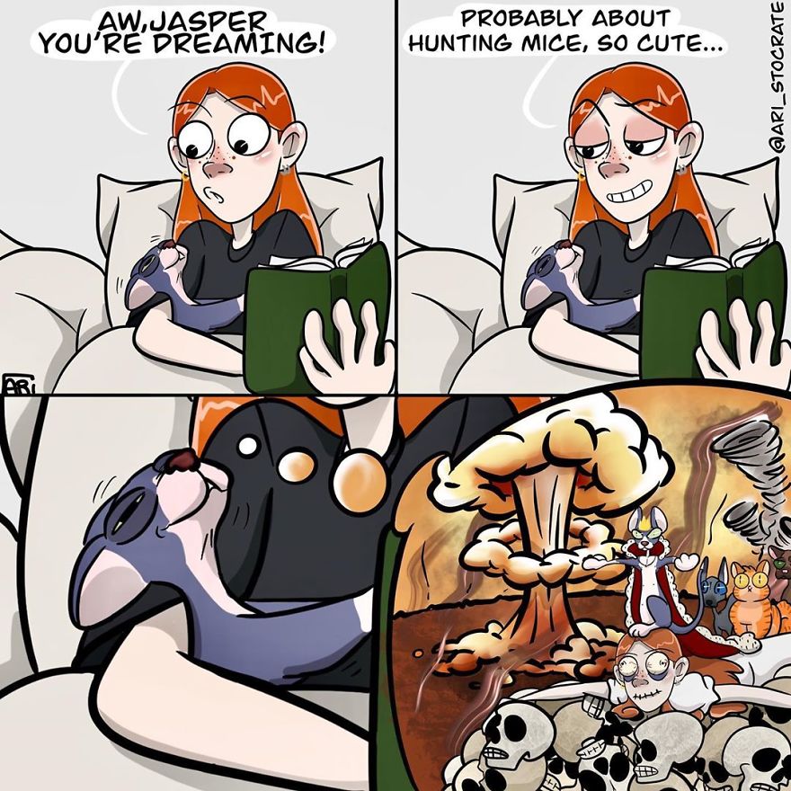 5-1 5 Ari Stocrate Comic Strips Shows the Adventures of Grumpy Witch